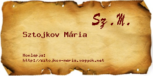 Sztojkov Mária névjegykártya